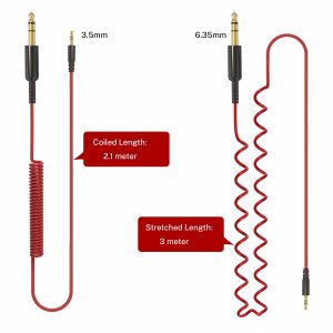 3.5mm to 6.35mm audio cable